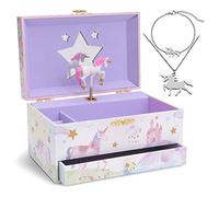 Jewelkeeper - Caja musical unicornio y juego de joyas de niñitas - 3 regalos de unicornio para niñas