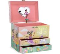 Jewelkeeper - Joyero Musical 2 cajones wxtraíbles, Diseño de Pequeña Reina Bailarina - Melodía de Lago de los Cisnes