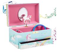 Jewelkeeper - Joyero Musical con Unicornio y Arco Iris, Equipado de un Cajón Extraíble - Melodía The Beautiful Dreamer