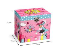 Jewelkeeper - Joyero Musical Girl Power Superhero con 2 Cajones Extraíbles - Melodía Para Elisa