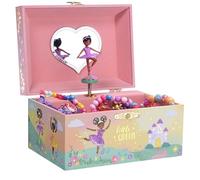 Jewelkeeper - Joyero Musical para niñas de Bailarina negra, diseño de la Pequeña Reina - melodía del Lago de los Cisnes