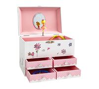 Jewelkeeper Organizador Musical para Niña con Bailarina + Caja de Música + Joyeros + Regalo Original - Caja de Joyas Dancing Ballerina - Niñas 3+ años