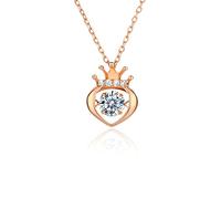 Jewellery Sets,925 Beating Heart Crown Crystalcle Cnecklace Female Dress Jewelry Accessories/Rose