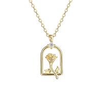 Jewellery Sets,925 French Creative Basket Rose Flower Necklace Women Light Temperament Wjewelry Gift