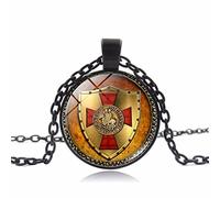 Jewellery Sets,Vintage Knights Templar Time Gemstone Necklace DIY Handmade Accessories Fashion Necklace Jewelry/Black/50 cm