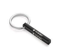 jewelora Llavero personalizado Llavero Código de Spotify Parejas Llavero de música DIY Personalizado para llavero Mujeres Cumpleaños Recuerdo Regalo de día para amigos Familia BFF (negro)