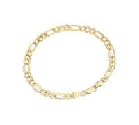 Jewelry Atelier Colección de pulseras de cadena rellenas de oro, pulseras de cadena Figaro rellenas de oro amarillo macizo de 14 quilates para mujeres y hombres con diferentes tamaños (4,7 mm, 5,6 mm