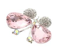 Jewelry Decoration Clip Badge Butterfly Shoe Charms Decors Handbag Rhinestone Patch Applique Decals Clothing Patches for Crafting Beltane Decor Snap Crystal Rosy