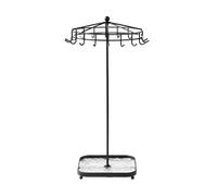 Jewelry Display Stand - 13.78x5.31 Inch Jewelry Organizer | Modern Necklace Holder Metal Display Rack For Earring Bracelet Fashion Accessories, Aluminum Alloy Acrylic Aesthetic Storage Solution