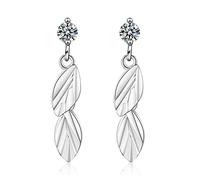 Jewelry Leaf Tassel Earrings Zirconia for Women Lady Gift