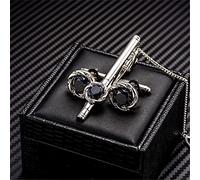 Jewelry Necktie Clip for Tie Pin for Mens Tie Bars Cufflinks Tie Clip Set Guests Cuff Links Buttons