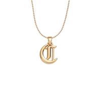 Jewelry New 2025 Arrival Vintage Gothic A-Z Initial Alphabet Old English Pendant Necklace Color Bead Chain Necklace Female Fashion Statement With For You Accessories Trendy Creative Gift gift