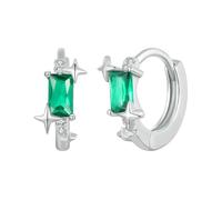 jewelry New 2025 Exquite Stars Hoop Earrings Green Hypoallergenic Ear Buckles For Women Jewelry Gift With For You jewelry