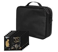 Jewelry Organizer Travel Case - Ring Holder Individual Pouches for Secure Storage | Faux Leather Design with Zipper Closure, Portable Jewelry Box for Weddings Vacations Business Trips Women and Teens