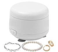 Jewelry Retainer Cleaner Machine, Electric Portable Ultrasonic Cleaner, Leakproof Design, Deep Cleaning Tool for Necklaces, Glasses, Bracelets, Dentures, Shavers, Earrings