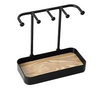 Jewelry Stand Space Saving Multifunctional Organizer Rack Display for Earring Necklace Bracelets on Desk (Black)