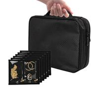 Jewelry Storage Binder, Professional Travel Organizer, 7.9x9.8 Inches with 3.2-Inch Depth, Individual Pouch System with Stable Design, Anti- Ring Holder with Studio Style, Women Girls Teen