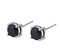 Jewelry With Round Shape Obsidian Stud Earrings For Women Wedding Party s