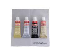 JewelrySupply rub-n-buff 4 Color Surtido (hoja de plata, oro antiguo, oro Leaf, Negro)