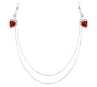 JewelryWe Collar Anillo Pezón Mujer: Colgantes Pezón con Borla Rhinestone - Joyas Para Pezones de Mujer