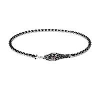 JewelryWe Collar gargantilla tenis serpiente: collar de mujer con circonitas brillantes con colgante de serpiente, ideas de regalo para ella, Acero inoxidable