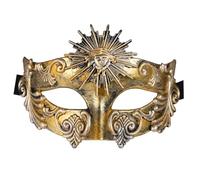 JewelryWe Mascarada Máscara Dios Sol: Máscaras Oro Antiguo Egipto Griego Vintage para Hombres Roma Venecia Fiesta de Halloween Carnaval Cosplay - Para Juego de Rol Disfrazarse Regalo