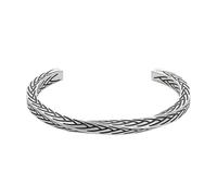 JewelryWe Mobius - Pulsera vikinga de acero inoxidable con diseño torcido que simboliza el infinito y la fuerza, joyería para hombres y mujeres, Acero inoxidable