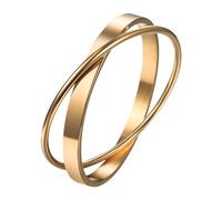 JewelryWe Pulsera de acero inoxidable para mujer, diseño de ondas, infinito, símbolo de infinito, cruz, círculo, brazalete abierto, regalo para mujer, novia, madre, 19.5 cm, Acero inoxidable