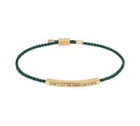 JewelryWe Pulsera trenzada inspiradora: pulsera ajustable de cuerda tejida a mano de acero fino "Don't Let the Hard Days Win, joyería motivacional para mujeres y hombres, Acero inoxidable