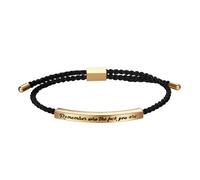 JewelryWe Pulsera Trenzadas Inspiradora Unisex: Brazalete de No Dejes que los Tiempos Difíciles te Superen para Hombre y Mujer con Control Deslizante Ajustable - para Regalos