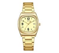 JewelryWe Reloj Analógicos Cuadrado Mujer: Relojes de Pulsera Cuarzo Vestir Pequeño Correa de Acero Inoxidable Calendario Luminosos Resistente al Agua - para Regalo