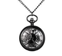 JewelryWe Reloj Bolsillo Mecánico Automático: Reloj Bolsillo de Decoración de Engranajes Relieve Época para Hombre Mujer Escala de Número Arábigo Cadena de Puentes - para Uso Diario Colecciones Regalo