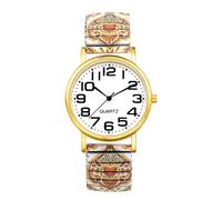 JewelryWe Reloj Correa Elástica Mujer: Relojes de Pulsera Cuarzo Analógicos Bohemio Esfera Numérica Grande Clara y Fácil de Leer - para Regalo