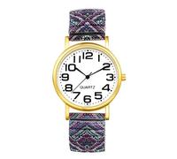 JewelryWe Reloj Correa Elástica Mujer: Relojes de Pulsera Cuarzo Analógicos Bohemio Esfera Numérica Grande Clara y Fácil de Leer - para Regalo