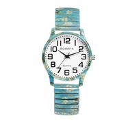 JewelryWe Reloj Correa Elástica Unisex: Relojes de Pulsera Cuarzo Analógicos Bohemio para Hombre y Mujer Esfera Numérica Grande Clara y Fácil de Leer - para Regalo