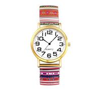 JewelryWe Reloj Correa Elástica Unisex: Relojes de Pulsera Cuarzo Analógicos Bohemio para Hombre y Mujer Esfera Numérica Grande Clara y Fácil de Leer - para Regalo