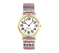 JewelryWe Reloj Correa Elástica Unisex: Relojes de Pulsera Cuarzo Analógicos Bohemio para Hombre y Mujer Esfera Numérica Grande Clara y Fácil de Leer - para Regalo