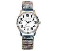 JewelryWe Reloj Correa Elástica Unisex: Relojes de Pulsera de Cuarzo Analógicos El Beso para Hombre y Mujer Esfera Numérica Grande Clara Fácil de Leer - para Ocio Negocios Regalos