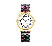 JewelryWe Reloj Correa Elástico Mujer: Reloj de Pulsera de Cuarzo Analógico de Bohemio Redondo Correa de Acero Inoxidable Escala Números Arábigos Casual Negocios - para Regalos