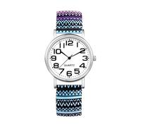 JewelryWe Reloj Correa Elástico Mujer: Reloj de Pulsera de Cuarzo Analógico de Bohemio Redondo Correa de Acero Inoxidable Escala Números Arábigos Casual Negocios - para Regalos