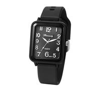 JewelryWe Reloj Cuadrado Deportivo Unisex: Relojes de Cuarzo Analógicos para Hombre Mujer Estudiantes Niños Esfera Numérica Grande Fácil de Leer Correa de Silicona Cómoda - para Ocio Deporte Regalos