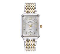 JewelryWe Reloj Cuarzo Analógico Hombre: Relojes Cuadrado de Plata Correa de Acero Inoxidable Extraíble Puntero Luminoso Calendario Resistente al Agua - para Negocios Ocio Regalos
