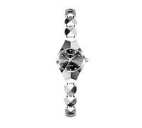 JewelryWe Reloj de Cuarzo Analógico Señora: Platareloj de Vestir con Cadena de Acero Inoxidable Y Escala de Diamantes de Imitación - para Ocio Negocios Regalos