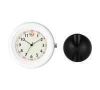 JewelryWe Reloj de enfermera con clip para estetoscopio, esfera analógica luminosa, fácil de leer, reloj de cuarzo para profesionales médicos, estudiantes, médicos, trabajo de atención médica, blanco