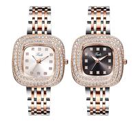 JewelryWe Reloj de mujer de acero inoxidable Relojes cuadrados Simple Pequeño Analógico de Cuarzo Reloj de pulsera para mujer Correa de acero inoxidable plateada Reloj informal de negocios con esfera