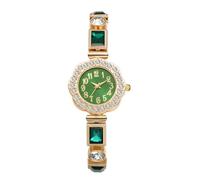 JewelryWe Reloj Diamantes Imitación Mujer: Relojes de Pulsera Cuarzo Analógicos Correa de Aleación Caja Flor Escala de Números Arábigos - para Regalo