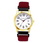 JewelryWe Reloj Elástica Redondo Unisex: Reloj de Pulsera Cuarzo Analógico para Hombre y Mujer Esfera Numérica Arábigos Grande de Correa de Cuerda Trenzada Calendario - para Ocio Negocios Regalo