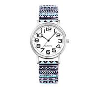 JewelryWe Reloj Elástico Bohemio para Mujer: Reloj de Pulsera Cuarzo Analógico Redondo Correa de Acero Inoxidable Escala Números Arábigos Grandes Claro y Fácil de Leer - para Regalos