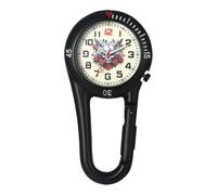 JewelryWe Reloj Hebilla Mochila Montañismo: Reloj de Bolsillo Cuarzo de Analógico para Hombre y Mujer Puntero Luminoso Escala de Números Arábigos - para Exteriores Uso Diario Regalo