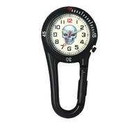 JewelryWe Reloj Hebilla Mochila Montañismo: Reloj de Bolsillo Cuarzo de Analógico para Hombre y Mujer Puntero Luminoso Escala de Números Arábigos - para Exteriores Uso Diario Regalo